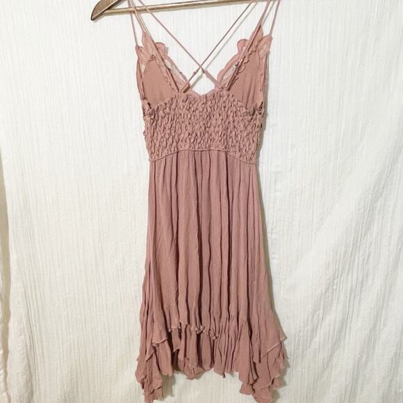 Free People Intimately Adella Slip Dress Rose Mini XS - Picture 6 of 12